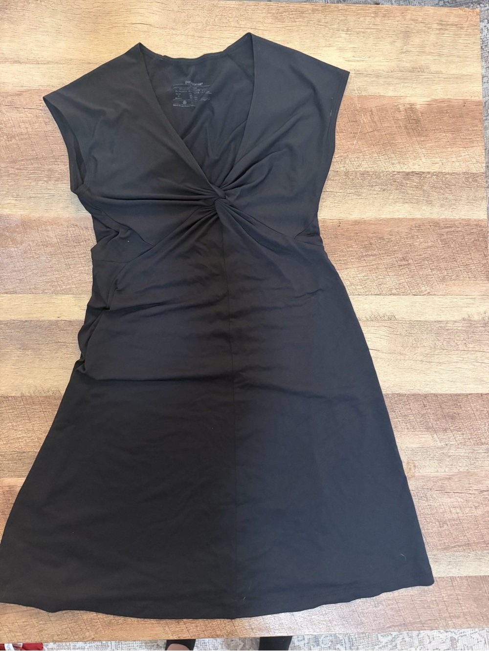 Patagonia Black Twist-Knot Cap-Sleeve Dress